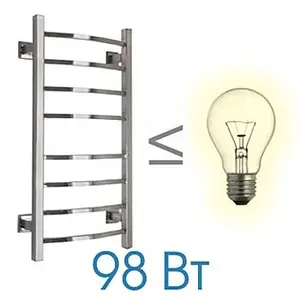 Полотенцесушитель электрический лесенка Energy Grand 800х400 полированная сталь, 4