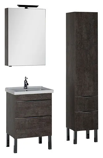 Шкаф-зеркало Aquanet Эвора 60 R дуб антик 00182996 Шкаф-зеркало Aquanet Эвора 60 R дуб антик 00182996