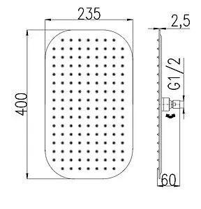 Лейка верхнего душа Rav Slezak хром KS0002, 2