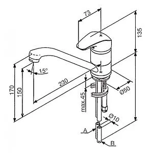 Смеситель для кухни Damixa Space хром 100000000, 2