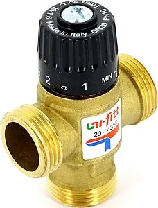 Трехходовой термостатический смесительный клапан 1&quot; +20...+43°С Kvs 1.6 Uni-Fitt 351G0140, 1