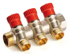 Коллектор регулирующий проходной 3 отвода красный ¾"в/н x ½"н General Fittings 620057N0504R3A Коллектор регулирующий проходной 3 отвода красный ¾"в/н x ½"н General Fittings 620057N0504R3A