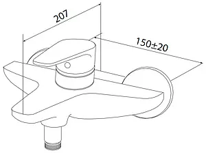 Смеситель для ванны Am.Pm Inspire хром F5010000 Смеситель для ванны Am.Pm Inspire хром F5010000, 2