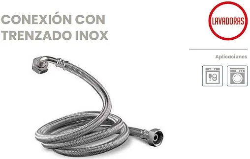 Шланг наливной для стиральной машины Tucai CONEXIÓN CON TRENZADO INOX 1.5м x ¾&quot;в x ¾&quot;в 4816