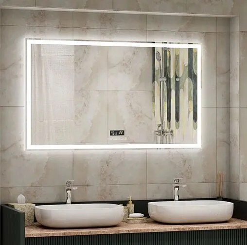 Зеркало с подсветкой Continent Mercury Led 100x70 с музыкальным блоком, с подогревом белый ЗЛП685