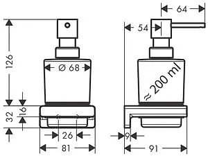 Дозатор для жидкого мыла Hansgrohe AddStoris шлифованная бронза 41745140 Дозатор для жидкого мыла Hansgrohe AddStoris шлифованная бронза 41745140, 2
