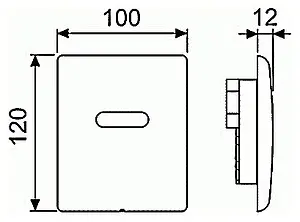 Клавиша смыва для писсуара с ИК-датчиком от батареи 6 В TECEplanus Urinal 9242354 белый матовый Клавиша смыва для писсуара с ИК-датчиком от батареи 6 В TECEplanus Urinal 9242354 белый матовый, 3