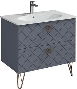 Тумба-умывальник напольная ISVEA Rosa 80 антрацит 21RAS080080I+10SX50080SV Тумба-умывальник напольная ISVEA Rosa 80 антрацит 21RAS080080I+10SX50080SV, 1