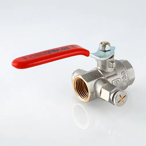 Кран шаровый с дренажем и воздухоотводчиком ½"в x ½"в Valtec Base VT.245.N.04 Кран шаровый с дренажем и воздухоотводчиком ½"в x ½"в Valtec Base VT.245.N.04