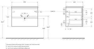 Тумба под умывальник подвесная BelBagno ALBANO 70 Rovere Rustico ALBANO-700-2C-SO-RR Тумба под умывальник подвесная BelBagno ALBANO 70 Rovere Rustico ALBANO-700-2C-SO-RR, 2