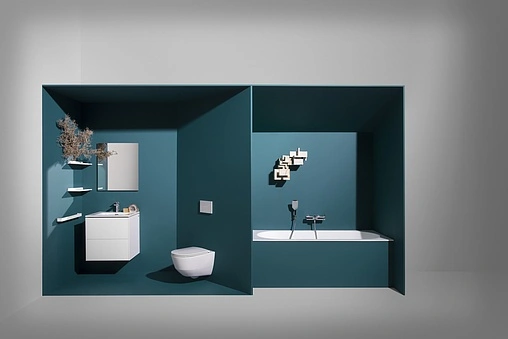 Комплект 5 в 1 Laufen Pro Rimless 8.6996.6.000.000.R с кнопкой Lis 8.9566.1.004.000.1 хром глянцевый