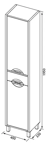 Шкаф-колонна Aquanet Гретта 171901