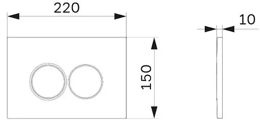 Клавиша смыва для унитаза Am.Pm ProС L I070138 черный матовый