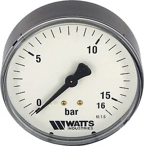 Манометр аксиальный Watts MAS 80мм 16 бар ½&quot; 10008029, 1