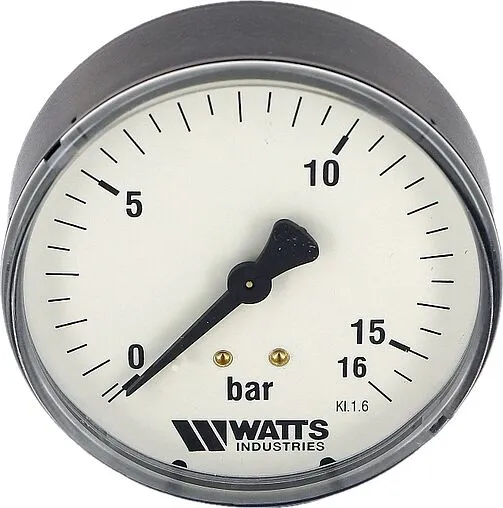 Манометр аксиальный Watts MAS 80мм 16 бар ½&quot; 10008029