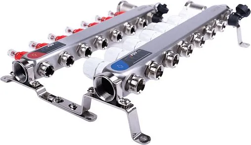 Группа коллекторная с расходомерами 7 отводов 1&quot;в/в x ¾&quot;ек FDV S1103C-2/7