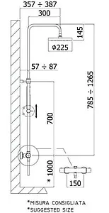 Душевая система с термостатом для душа Paffoni Birillo хром ZCOL638LIQCR Душевая система с термостатом для душа Paffoni Birillo хром ZCOL638LIQCR, 2