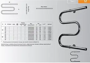 Полотенцесушитель водяной Тругор М-образный 500x400 полированная сталь М1/50/40 Полотенцесушитель водяной Тругор М-образный 500x400 полированная сталь М1/50/40, 2
