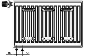 Радиатор стальной панельный Brugman Profil-V тип 22 500 x 400 мм FEV220500401UBY, 2