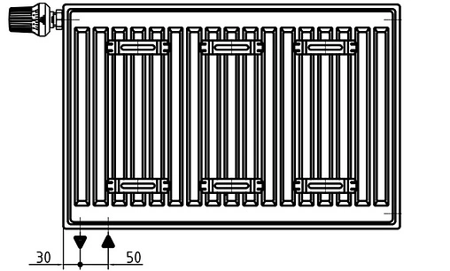 Радиатор стальной панельный Brugman Profil-V тип 22 500 x 1200 мм FEV220501201UBY