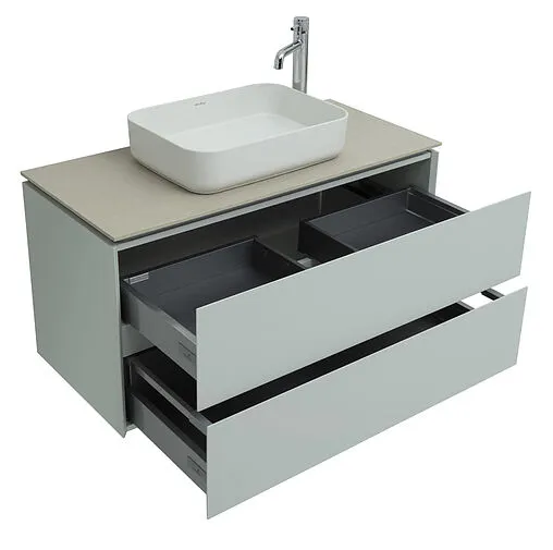 Тумба под умывальник подвесной Allen Brau Infinity 100 папирус 1.21003.PWM