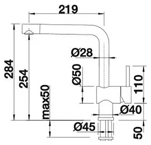 Смеситель для кухни Blanco Linus тёмная скала 518814, 2