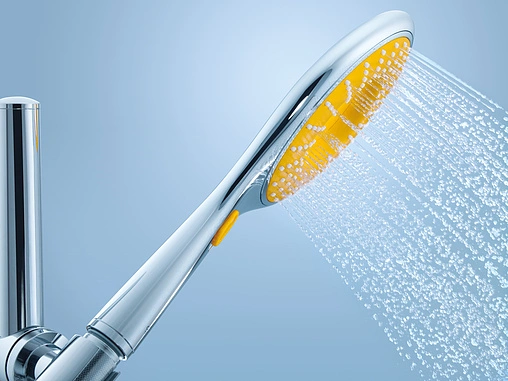 Лейка ручного душа Grohe Rainshower Icon хром/желтый 27446000 Лейка ручного душа Grohe Rainshower Icon хром/желтый 27446000