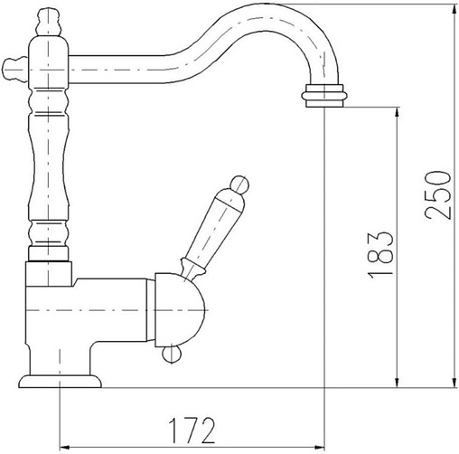 Смеситель для кухни Rav Slezak Labe бронза L508.5/8SM