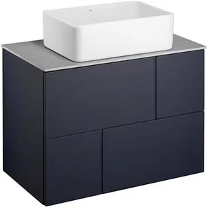 Тумба-умывальник подвесная Roca Luna 80 синий ZRU9307767+ZRU9307771+32700B000 Тумба-умывальник подвесная Roca Luna 80 синий ZRU9307767+ZRU9307771+32700B000, 1