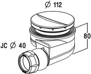 Сифон для душевого поддона Jacob Delafon хром E78161-CP Сифон для душевого поддона Jacob Delafon хром E78161-CP, 2