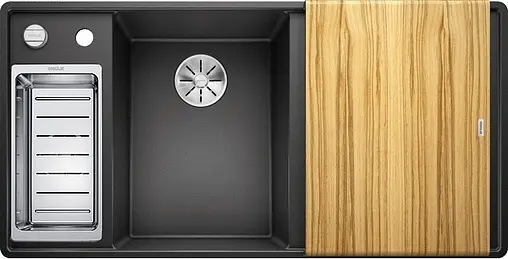 Мойка кухонная Blanco Axia III 6 S 100 L (доска ясень) черный 525849