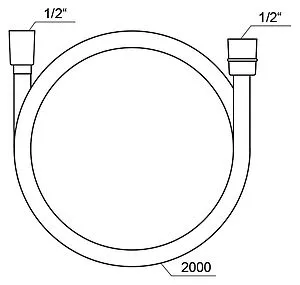 Шланг для душа Ravak SatinFlex 913.02 200см хром матовый X07P337, 2