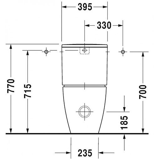 Чаша унитаза Duravit ME by Starck белый 2170090000