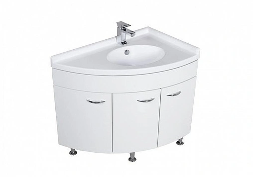 Тумба под умывальник напольная Aquanet Корнер 89 R белый 00158825