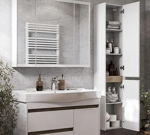 Шкаф-пенал подвесной Aquaton Нортон 34 L белый глянец 1A249403NT01L Шкаф-пенал подвесной Aquaton Нортон 34 L белый глянец 1A249403NT01L