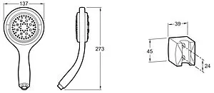 Душевой набор Jacob Delafon Flipside хром E15891-CP, 2