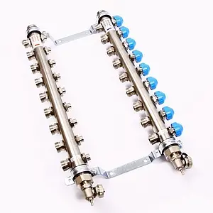 Группа коллекторная без расходомеров 9 отводов 1&quot;н/н x ¾&quot;ек Uni-fitt 456W4309, 2