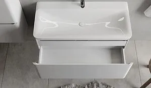 Тумба под умывальник подвесная Raval Welto 100 белый Wel.01.100/P/W/RL, 3