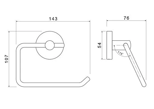 Держатель туалетной бумаги Aquatek Оберон хром AQ4218CR