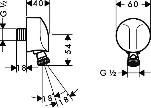 Шланговое подключение Hansgrohe FixFit E хром 27505000