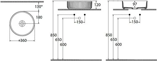 Раковина Allen Brau Fantasy 36 индиго 4.11032.ID