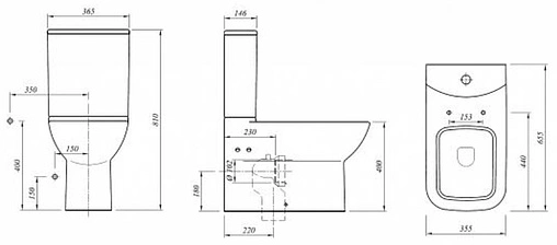 Унитаз-компакт Kale Babel белый 71110343000+310200400106+310200700005(38)+SA2000S