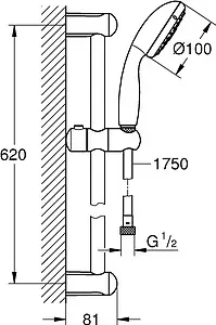 Душевая стойка Grohe Tempesta New 100 III хром 27644001, 2