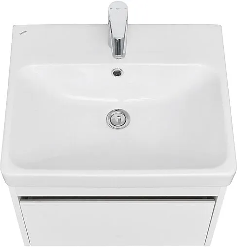 Тумба-умывальник подвесная Aquaton Марти 55 белый/ясень шимо 1A2632K0MY010