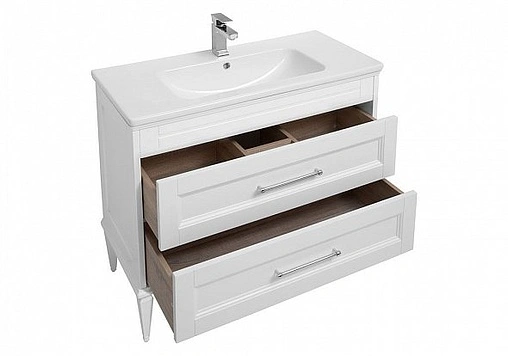 Тумба под умывальник Aquanet Бостон М 100 белый 00209678