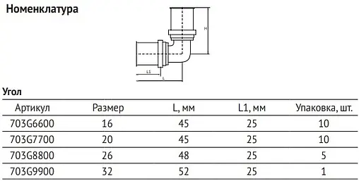 Уголок пресс соединительный 32мм x 32мм Uni-fitt 703G9900 Уголок пресс соединительный 32мм x 32мм Uni-fitt 703G9900