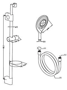 Душевая стойка Am.Pm Excite хром F0152100 Душевая стойка Am.Pm Excite хром F0152100, 2