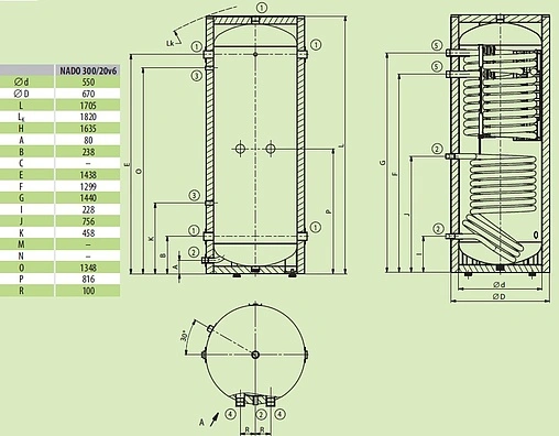 Буферная емкость Drazice NADO 300/20 v6 121080398