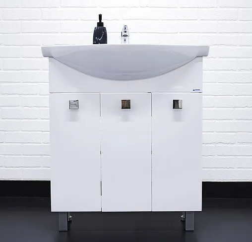 Тумба-умывальник напольный Айсберг Мега 85 белый DM4602T+4620008197456