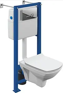 Комплект 6 в 1 Cersanit Carina XL CO DPL EO slim 64074 с кнопкой Actis хром глянцевый, 1